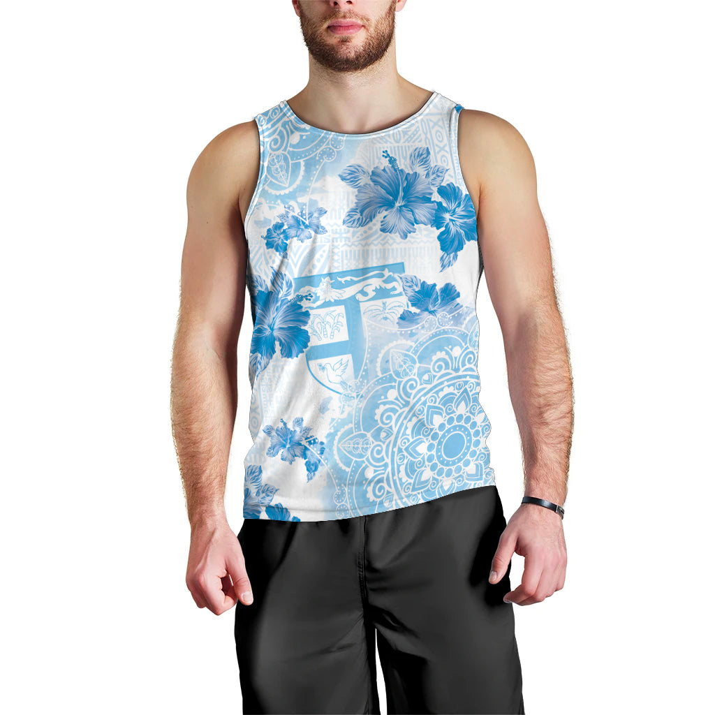 Happy Fiji Girmit Day Men Tank Top Fijian Tapa With Mandala Pattern LT05 - Polynesian Pride