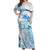 Happy Fiji Girmit Day Off Shoulder Maxi Dress Fijian Tapa With Mandala Pattern