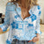 Happy Fiji Girmit Day Women Casual Shirt Fijian Tapa With Mandala Pattern
