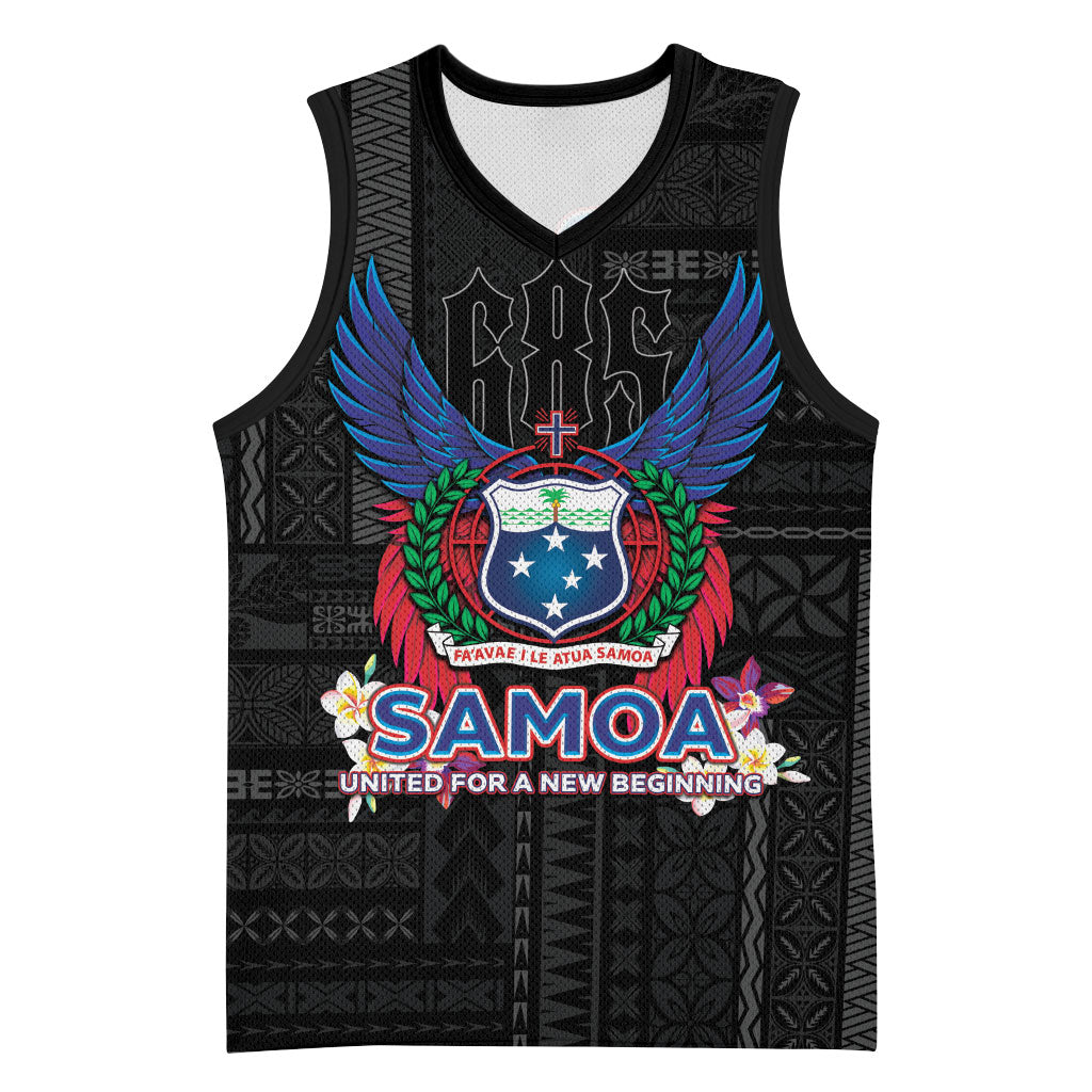 Samoa 64th Independence Anniversary Basketball Jersey LT05 Unisex Black - Polynesian Pride