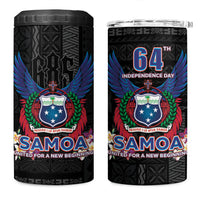 Samoa 64th Independence Anniversary 4 in 1 Can Cooler Tumbler LT05 One Size: 16 oz Black - Polynesian Pride