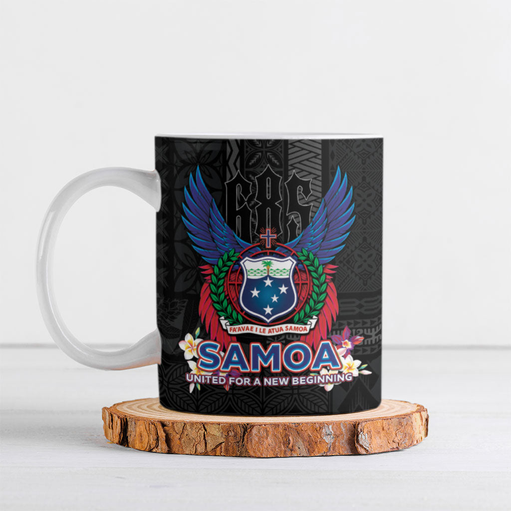Samoa 64th Independence Anniversary Ceramic Mug LT05 Black - Polynesian Pride