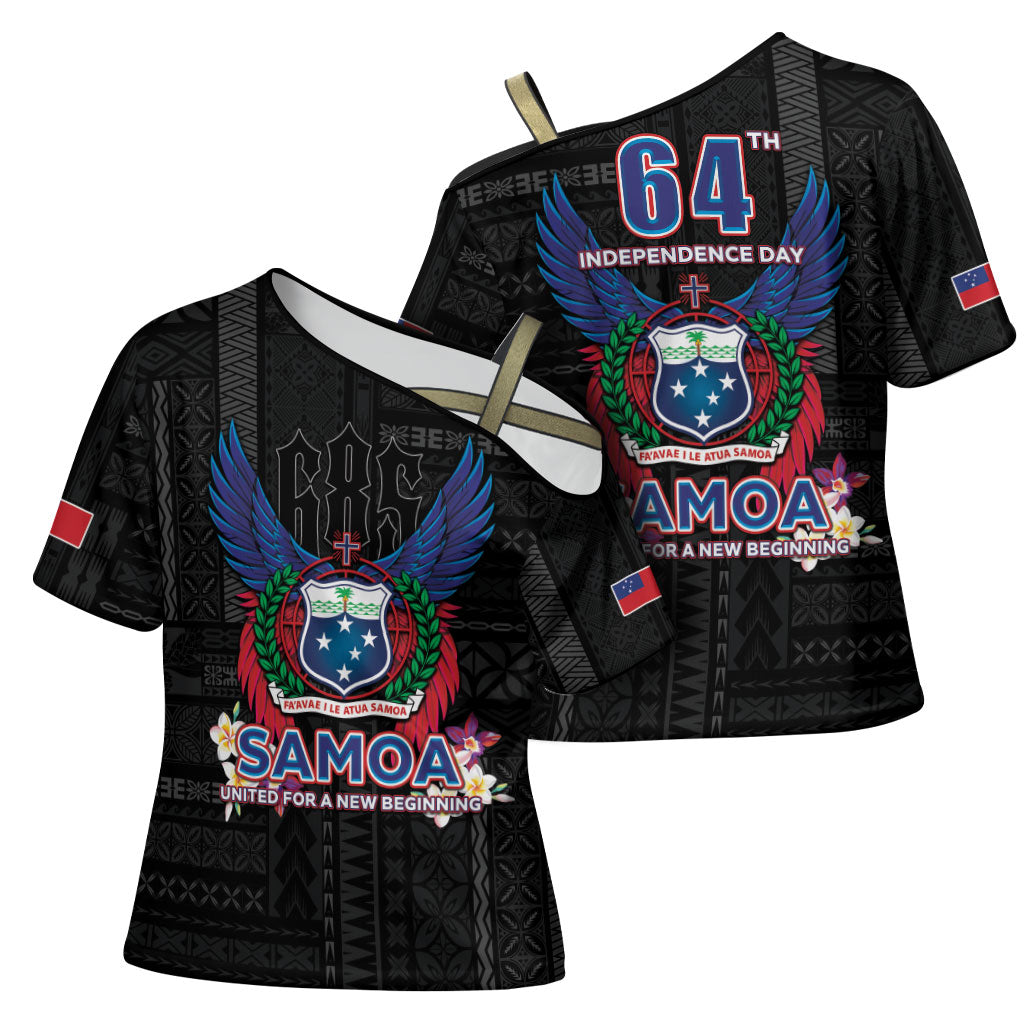 Samoa 64th Independence Anniversary Cross Shoulder Shirt LT05 - Polynesian Pride