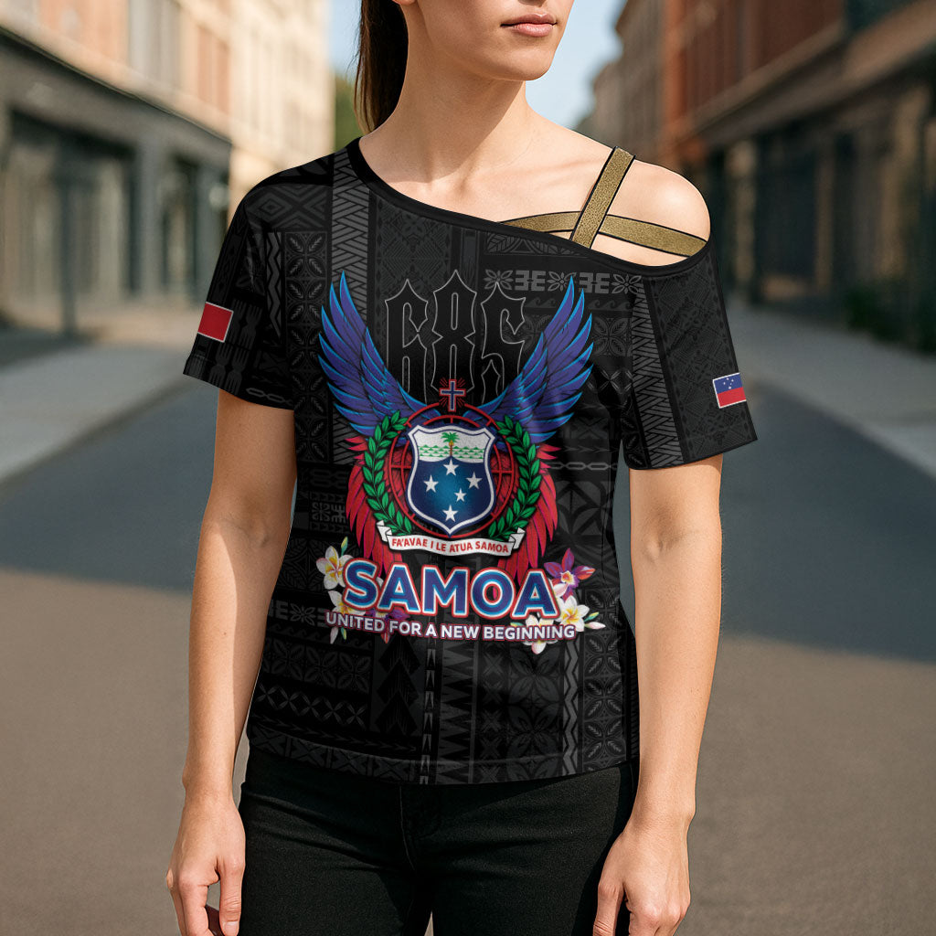Samoa 64th Independence Anniversary Cross Shoulder Shirt LT05 - Polynesian Pride