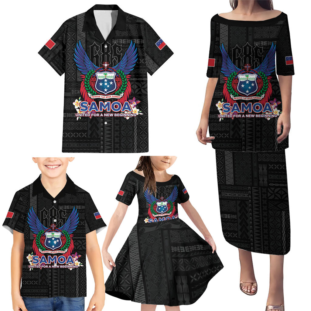 Samoa 64th Independence Anniversary Family Matching Puletasi and Hawaiian Shirt LT05 - Polynesian Pride