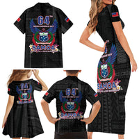 Samoa 64th Independence Anniversary Family Matching Short Sleeve Bodycon Dress and Hawaiian Shirt LT05 - Polynesian Pride