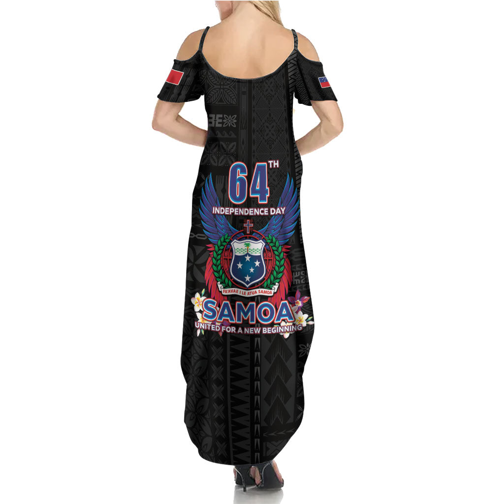 Samoa 64th Independence Anniversary Family Matching Summer Maxi Dress and Hawaiian Shirt LT05 - Polynesian Pride
