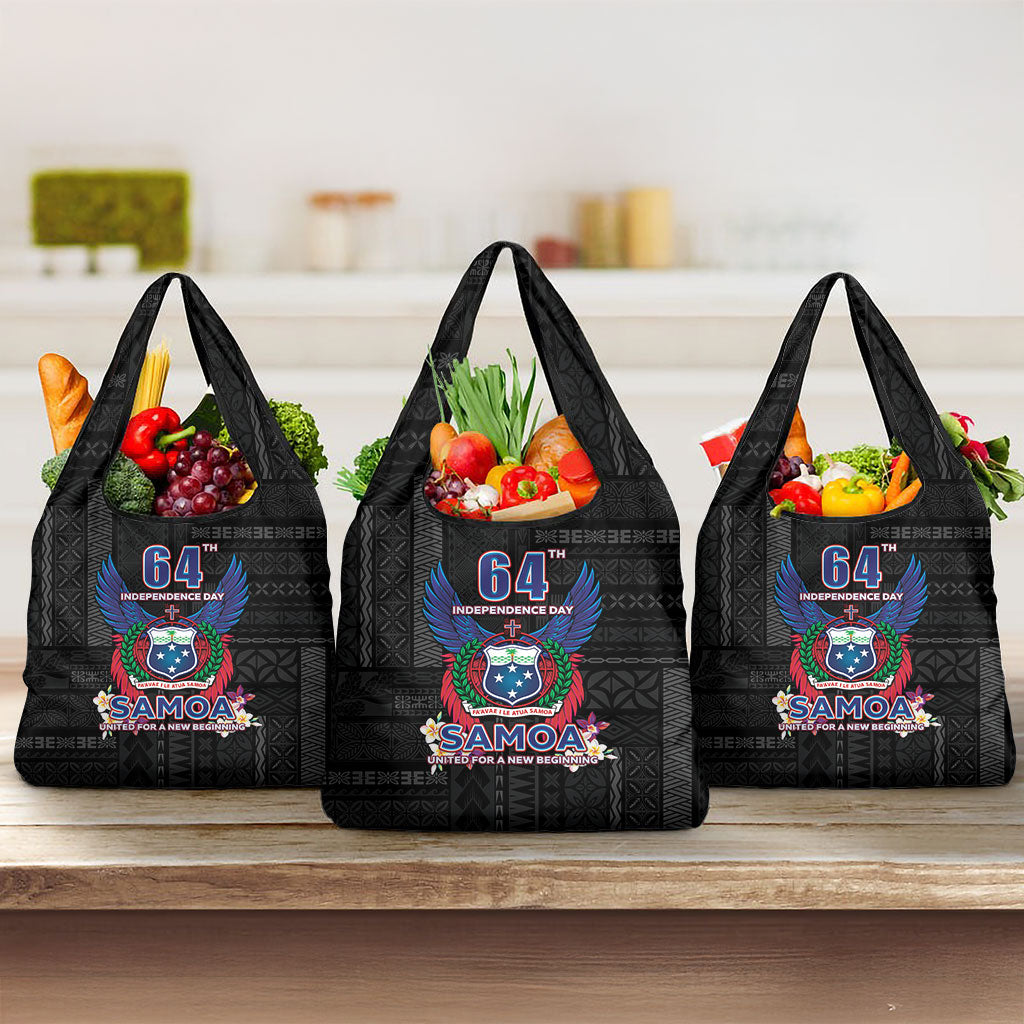 Samoa 64th Independence Anniversary Grocery Bag LT05 3-pack One Size Black - Polynesian Pride
