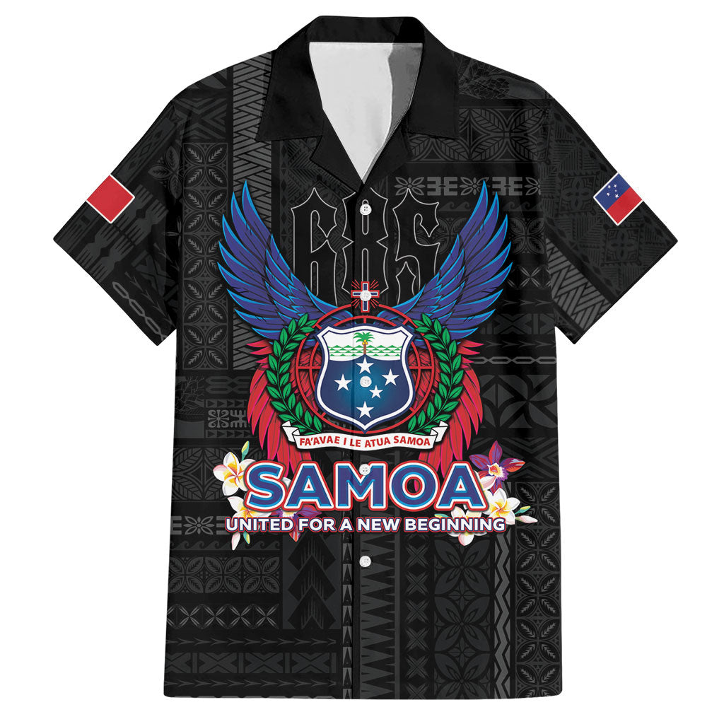 Samoa 64th Independence Anniversary Hawaiian Shirt LT05 Black - Polynesian Pride