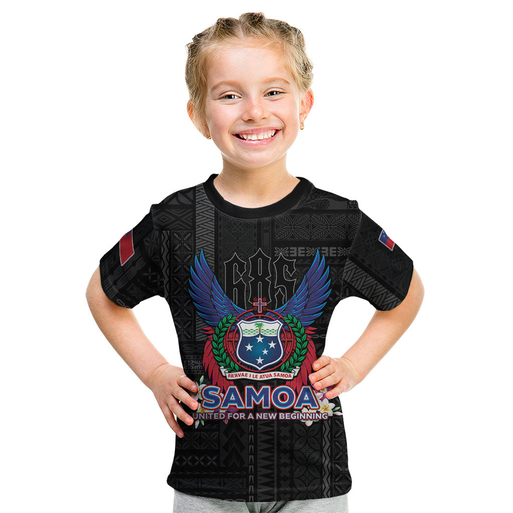 Samoa 64th Independence Anniversary Kid T Shirt LT05 Black - Polynesian Pride