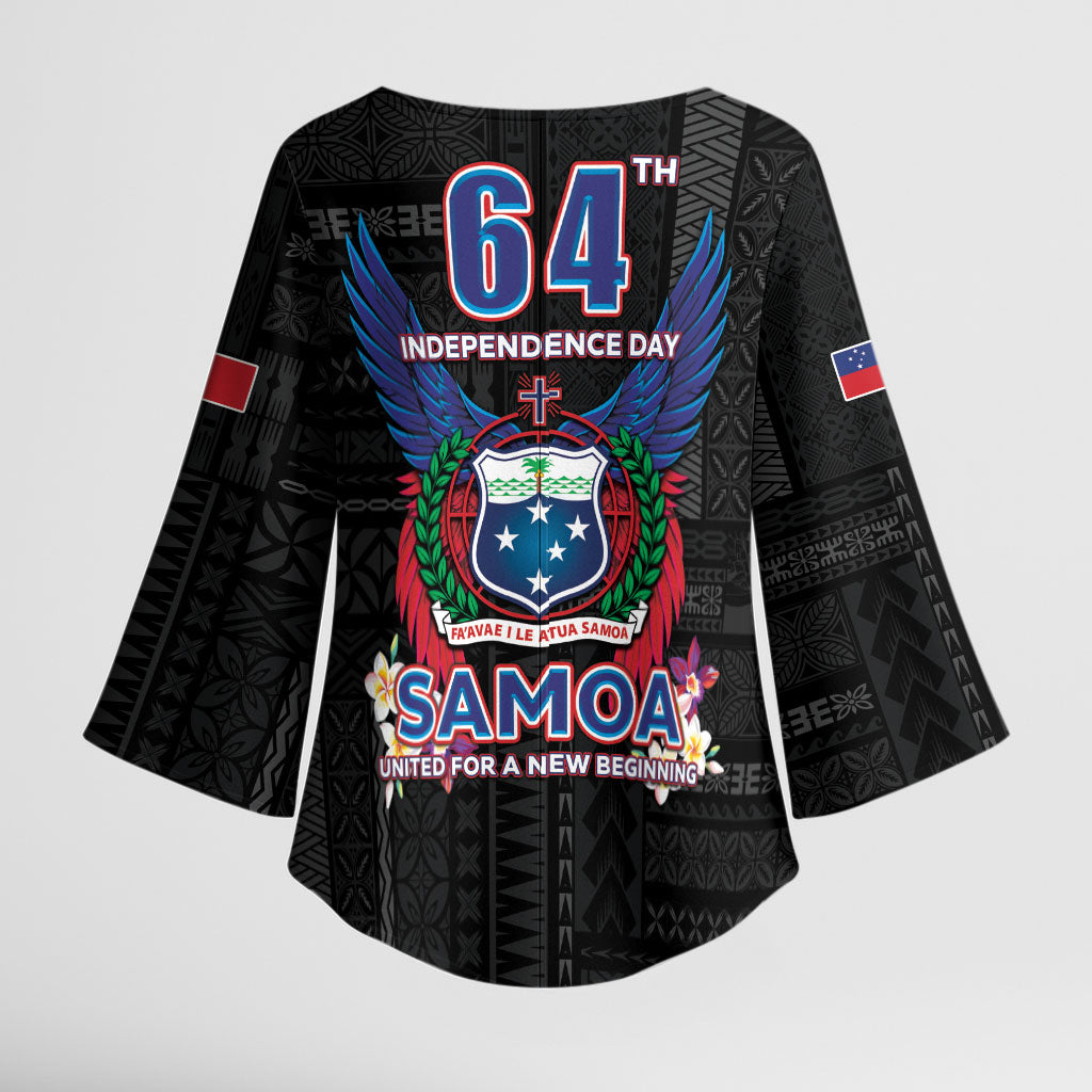 Samoa 64th Independence Anniversary Kimono Sleeve Blouse LT05 - Polynesian Pride