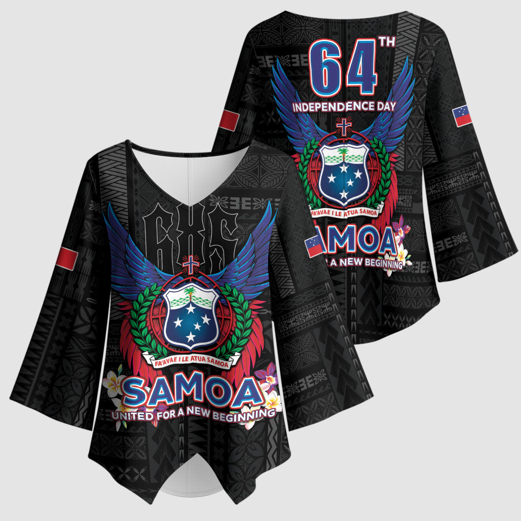 Samoa 64th Independence Anniversary Kimono Sleeve Blouse LT05 - Polynesian Pride