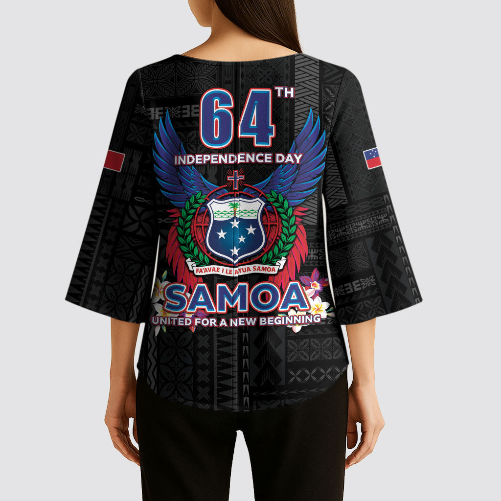 Samoa 64th Independence Anniversary Kimono Sleeve Blouse LT05 - Polynesian Pride