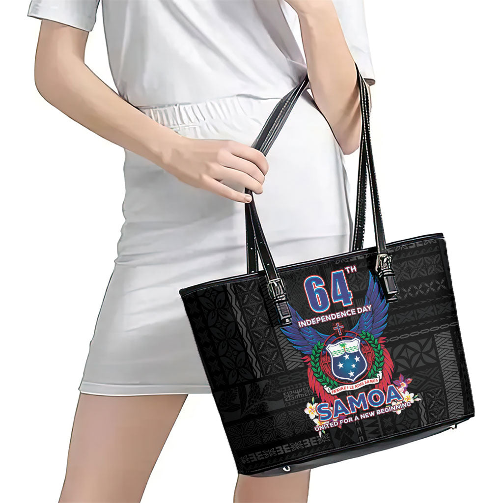 Samoa 64th Independence Anniversary Leather Tote Bag