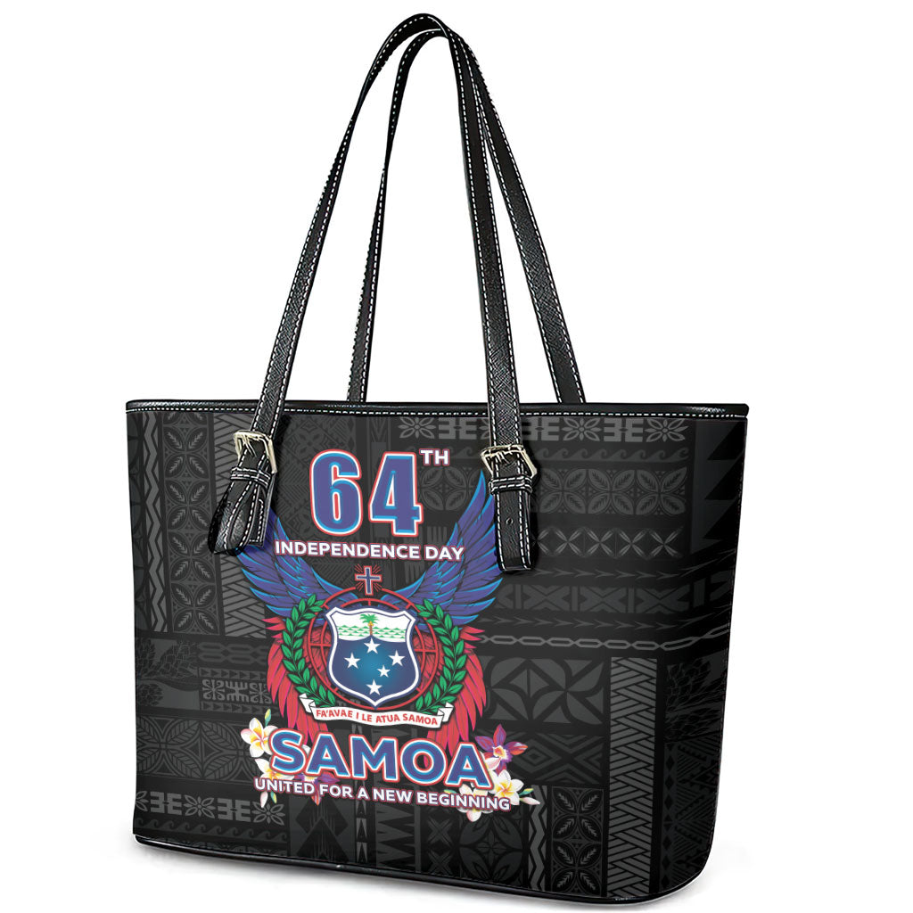 Samoa 64th Independence Anniversary Leather Tote Bag