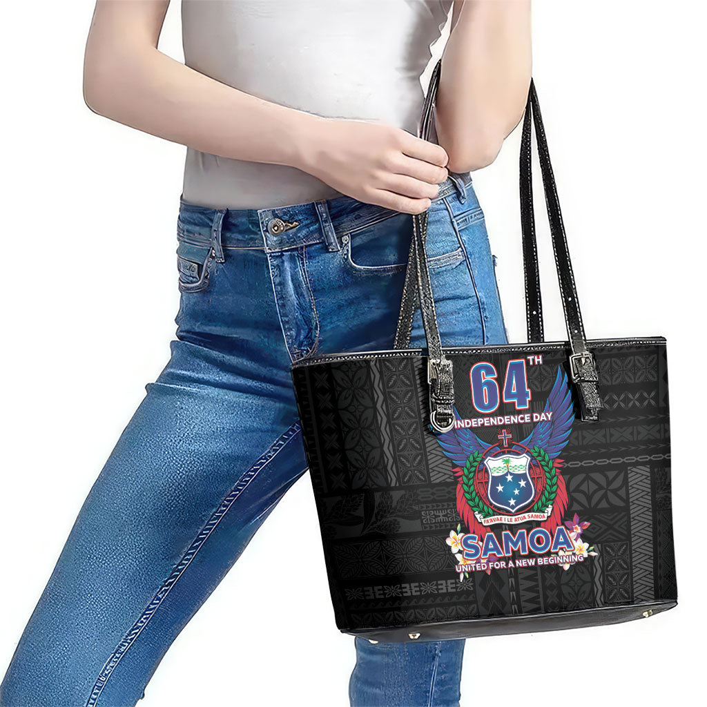 Samoa 64th Independence Anniversary Leather Tote Bag
