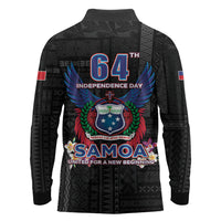 Samoa 64th Independence Anniversary Long Sleeve Polo Shirt LT05 - Polynesian Pride