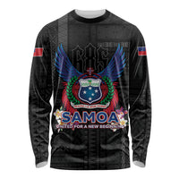 Samoa 64th Independence Anniversary Long Sleeve Shirt LT05 Unisex Black - Polynesian Pride