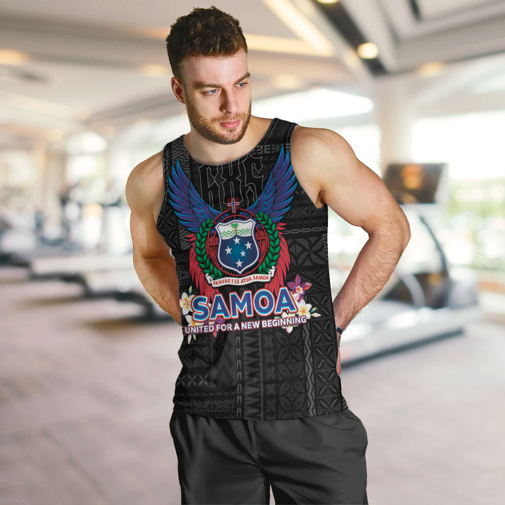 Samoa 64th Independence Anniversary Men Tank Top LT05 Black - Polynesian Pride