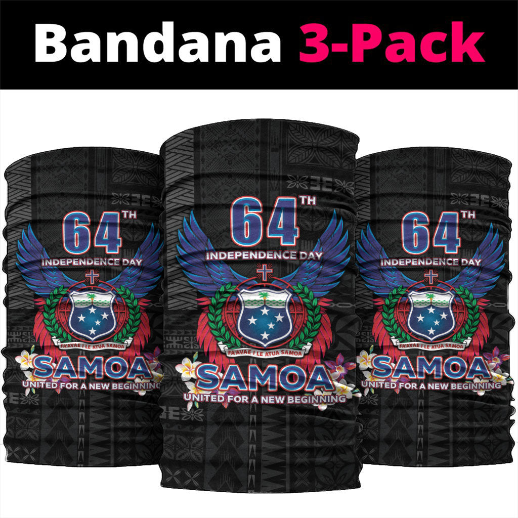 Samoa 64th Independence Anniversary Neck Gaiter LT05 package One Size: 25*50cm Black - Polynesian Pride