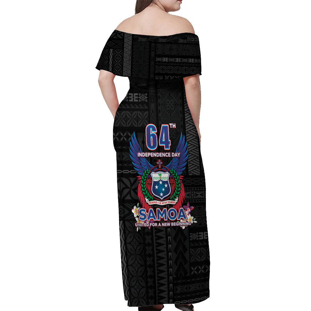 Samoa 64th Independence Anniversary Off Shoulder Maxi Dress LT05 - Polynesian Pride