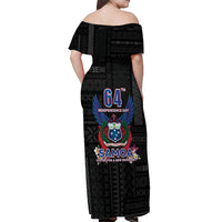 Samoa 64th Independence Anniversary Off Shoulder Maxi Dress LT05 - Polynesian Pride