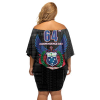 Samoa 64th Independence Anniversary Off Shoulder Short Dress LT05 - Polynesian Pride
