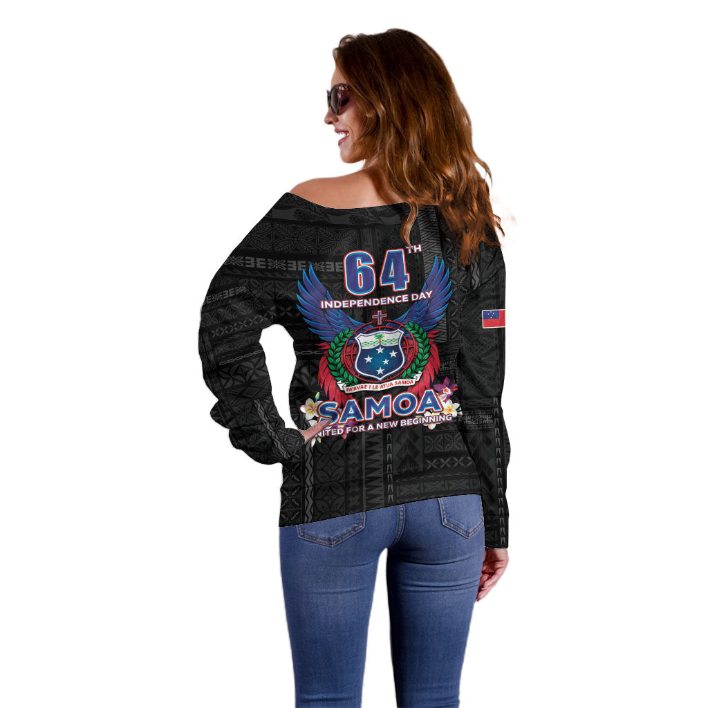 Samoa 64th Independence Anniversary Off Shoulder Sweater LT05 - Polynesian Pride