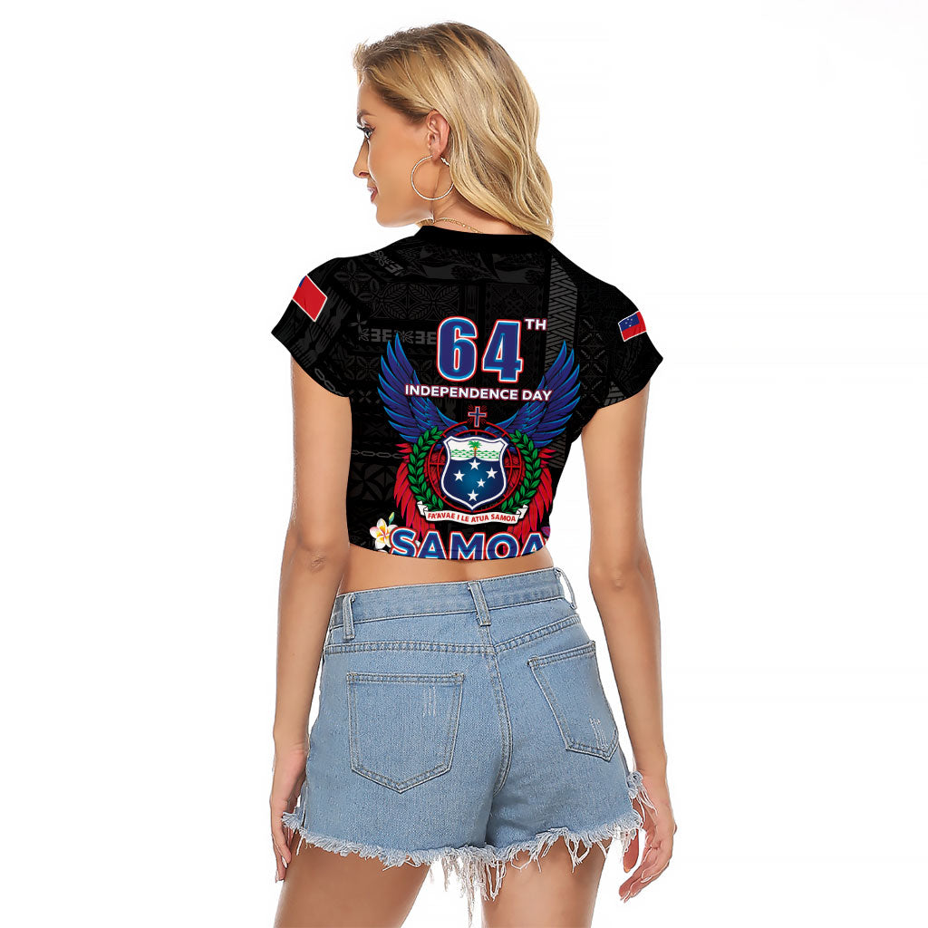 Samoa 64th Independence Anniversary Raglan Cropped T Shirt LT05 - Polynesian Pride