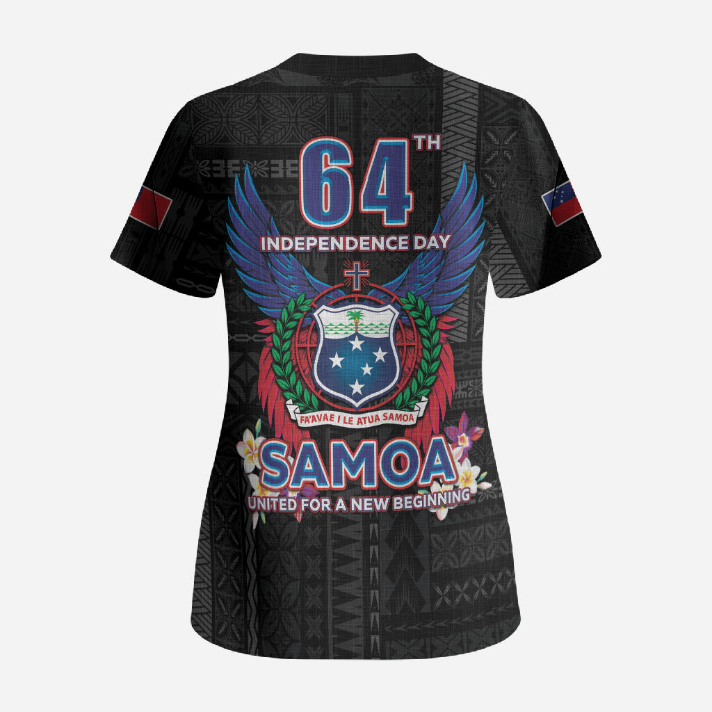 Samoa 64th Independence Anniversary Scrub Top LT05 - Polynesian Pride
