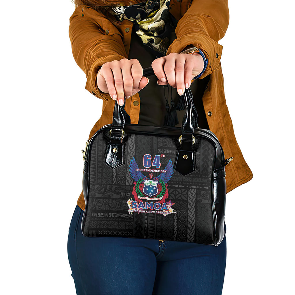 Samoa 64th Independence Anniversary Shoulder Handbag LT05 One Size Black - Polynesian Pride
