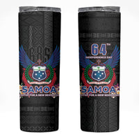 Samoa 64th Independence Anniversary Skinny Tumbler LT05 Black - Polynesian Pride