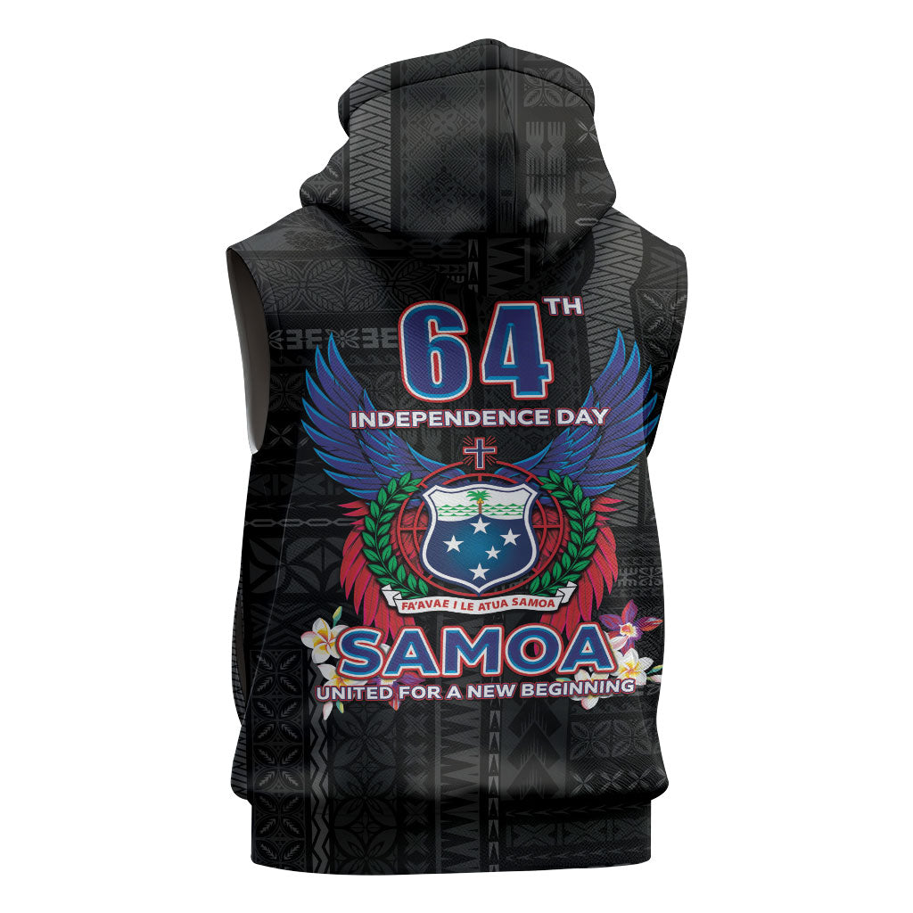Samoa 64th Independence Anniversary Sleeveless Zip Hoodie LT05 - Polynesian Pride