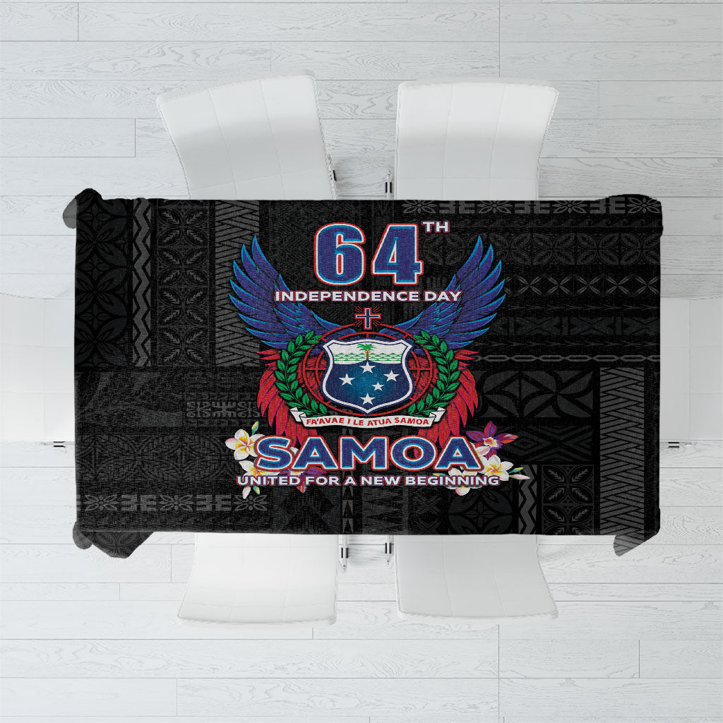 Samoa 64th Independence Anniversary Tablecloth LT05 Black - Polynesian Pride