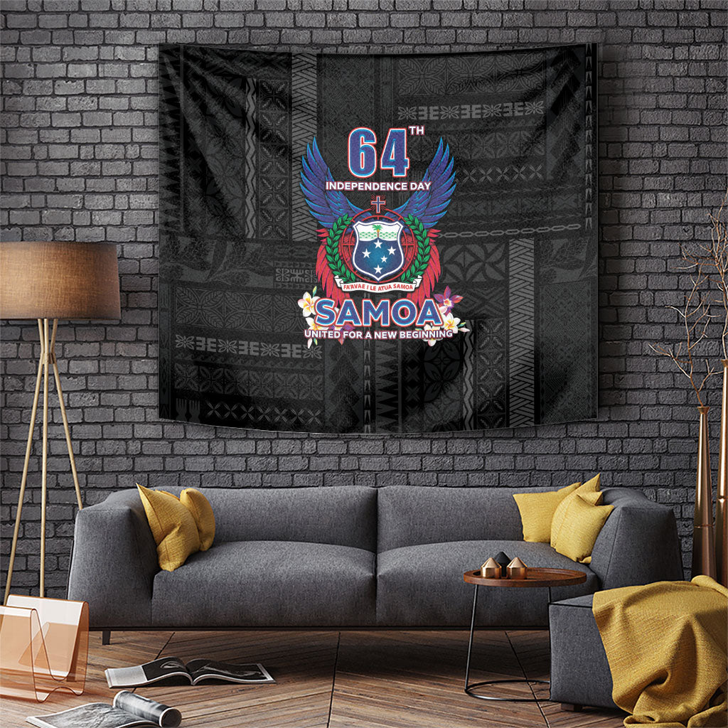 Samoa 64th Independence Anniversary Tapestry LT05 Black - Polynesian Pride