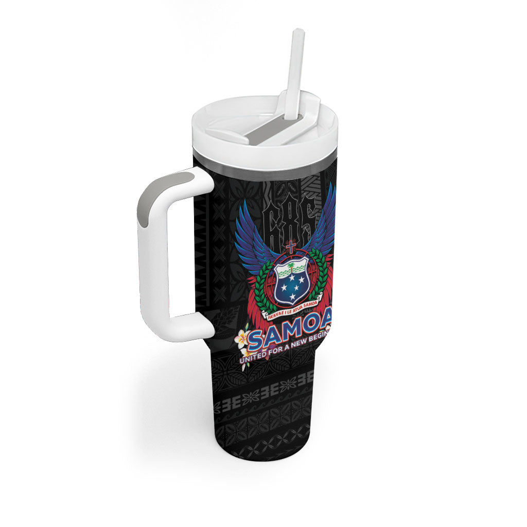 Samoa 64th Independence Anniversary Tumbler With Handle LT05 - Polynesian Pride
