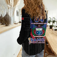 Samoa 64th Independence Anniversary Women Casual Shirt LT05 - Polynesian Pride