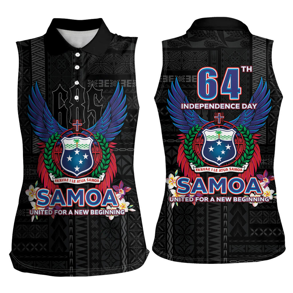 Samoa 64th Independence Anniversary Women Sleeveless Polo Shirt LT05 - Polynesian Pride