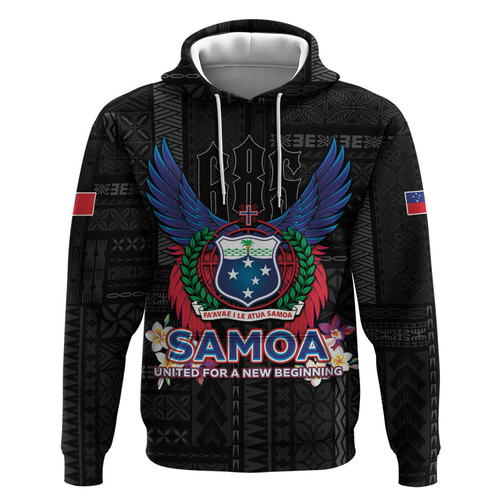 Samoa 64th Independence Anniversary Zip Hoodie LT05 Pullover Hoodie Black - Polynesian Pride