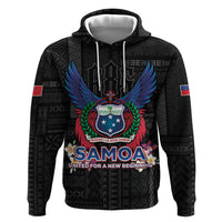 Samoa 64th Independence Anniversary Zip Hoodie LT05 Pullover Hoodie Black - Polynesian Pride