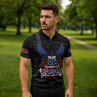 Samoa 64th Independence Anniversary Zipper Polo Shirt LT05 - Polynesian Pride