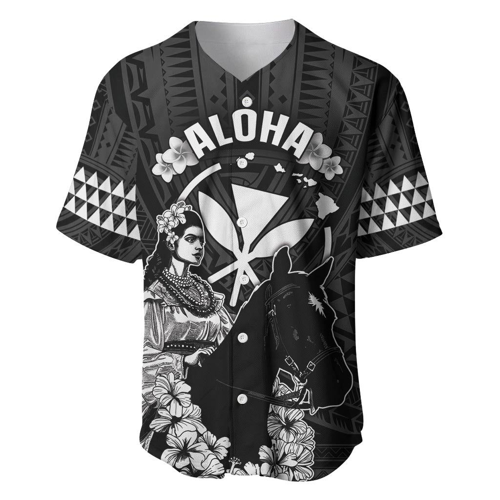 Hawaii King Kamehameha Day Parade Baseball Jersey With Pa'u Riders Plumeria Kakau Tribal Pattern