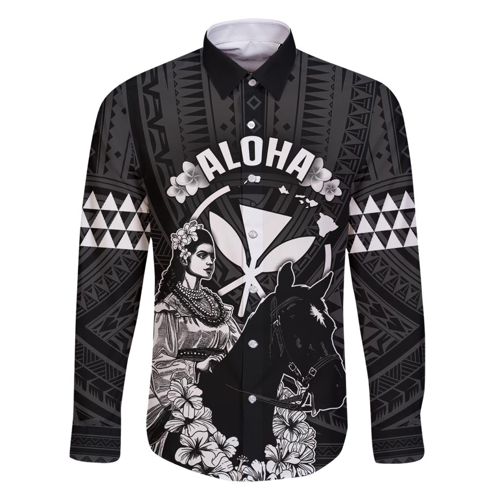 Hawaii King Kamehameha Day Parade Family Matching Long Sleeve Bodycon Dress and Hawaiian Shirt With Pa'u Riders Plumeria Kakau Tribal Pattern