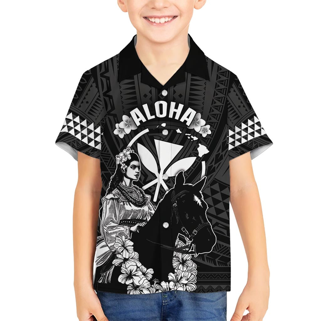 Hawaii King Kamehameha Day Parade Family Matching Tank Maxi Dress and Hawaiian Shirt With Pa'u Riders Plumeria Kakau Tribal Pattern