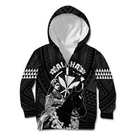 Hawaii King Kamehameha Day Parade Kid Hoodie With Pa'u Riders Plumeria Kakau Tribal Pattern