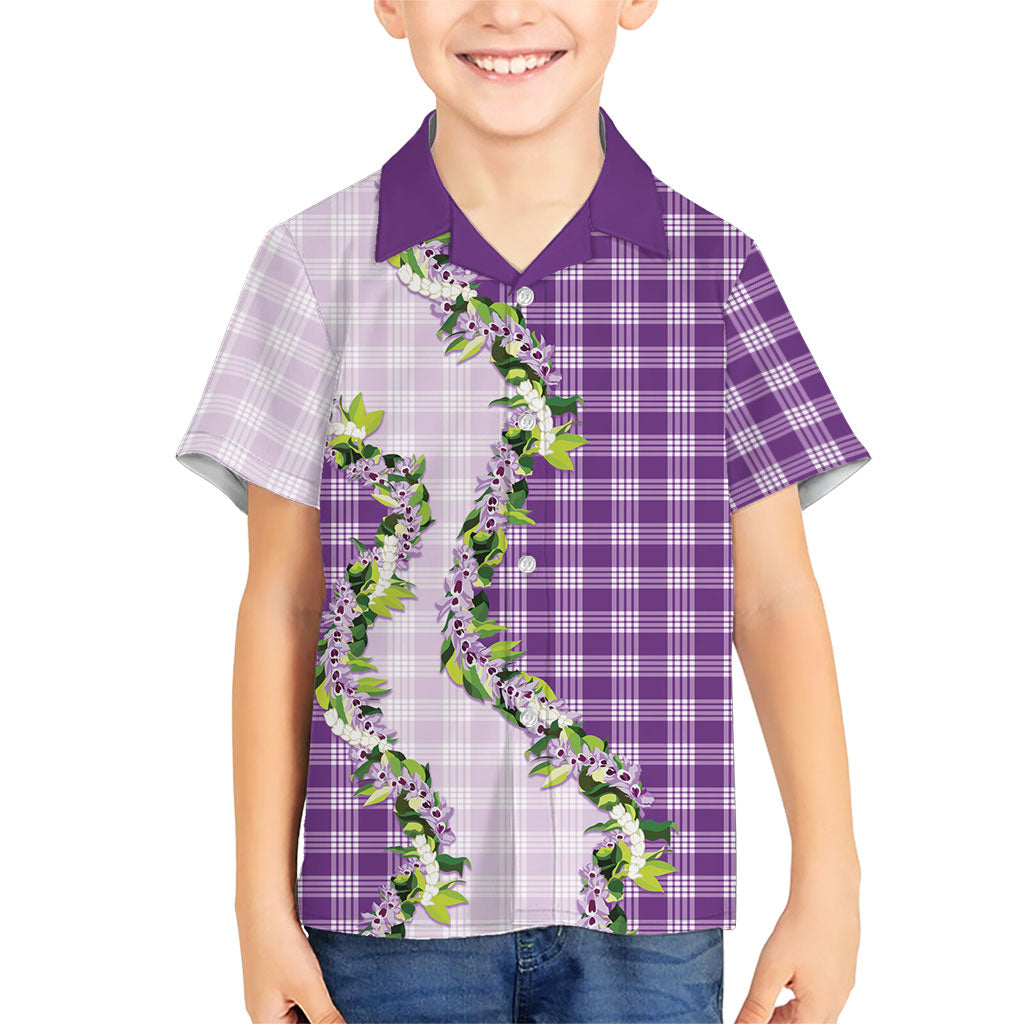 Violet Hawaii Palaka Hawaiian Shirt Maile Pikake Honohono Orchid Lei LT05 - Polynesian Pride