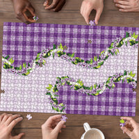 Violet Hawaii Palaka Puzzle Maile Pikake Honohono Orchid Lei LT05 - Polynesian Pride