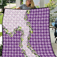 Violet Hawaii Palaka Quilt Maile Pikake Honohono Orchid Lei