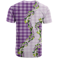 Violet Hawaii Palaka T Shirt Maile Pikake Honohono Orchid Lei LT05 - Polynesian Pride