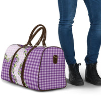 Violet Hawaii Palaka Travel Bag Maile Pikake Honohono Orchid Lei LT05 - Polynesian Pride